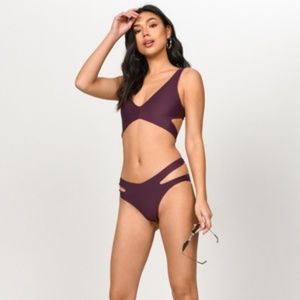 Purple Bikini Criss Cross Set
